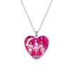 Anime K-pop Demon Heart Shape Pendant Necklace Cartoon Character Idol Jewelry Gifts