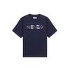 Letter Logo T-Shirts Men's Navy Crew Neck Moderate Straight Fit FB55TS0554SB-76