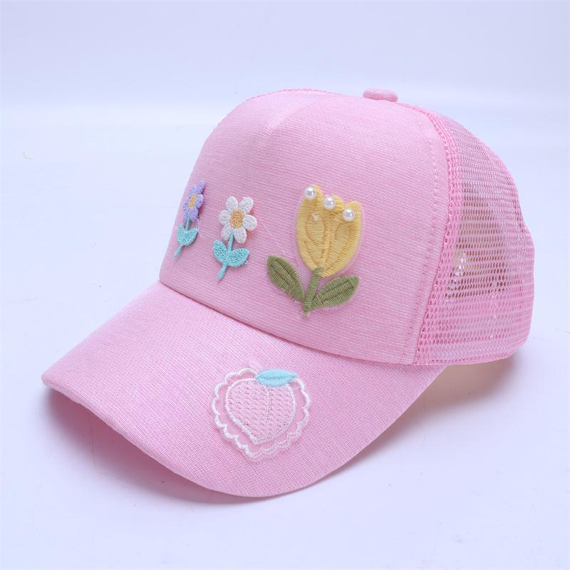 Girls' Spring and Summer Princess Sun Protection Cat Baseball Cap