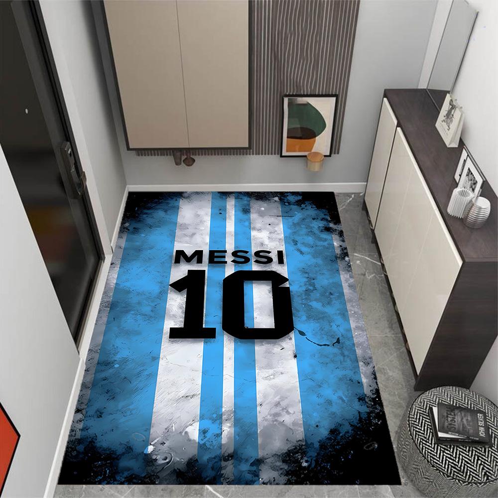 Messi's Legacy Soccer Floor Rug Office Rug Design for Hallway Game Room Decorate room Bedrooms Antislip Carpet Office home decor