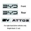 For BYD Atto 2 Right-hand Drive Dedicated Car Front Bumper Covering Black Emblem Rear Emblem Decorative Sticker
