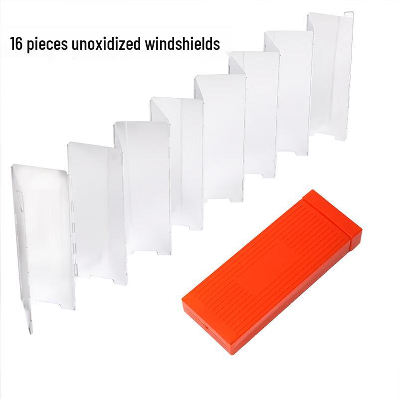 OEING Outdoor Folding Aluminum Windscreen for Camping Stove 16 Panels