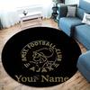 AFC Ajax Custom Name Round Area Rug,Carpet Rug for Living Room Bedroom Sofa Playroom Decor,Non-slip Floor Mat