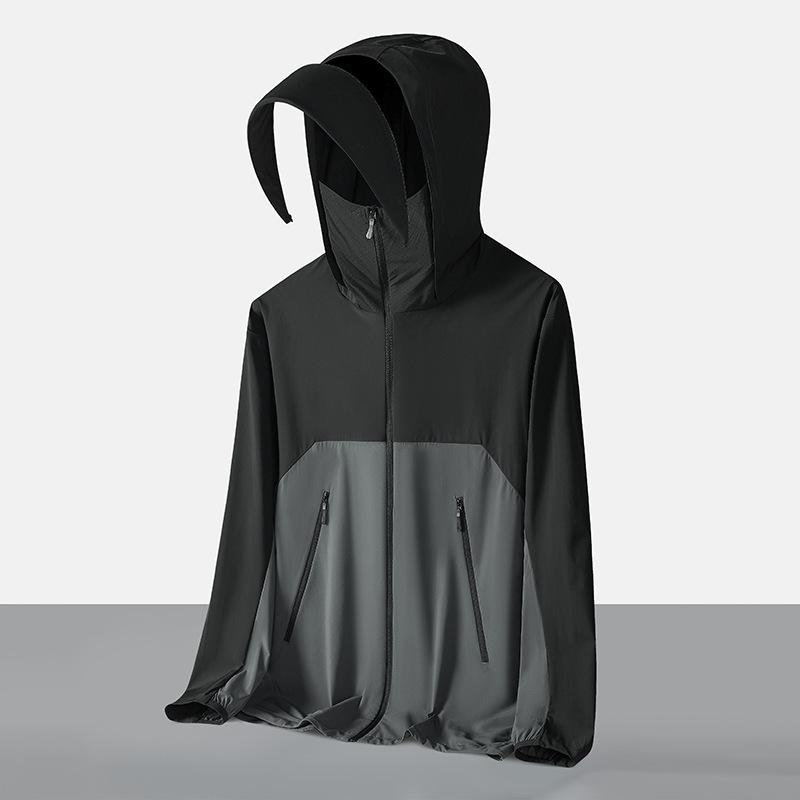 Unisex Hooded Ice Silk Sun Protection Jacket: Skin-Friendly, Breathable, Lightweight, and Cool.