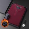 Men's Solid Color Fleece-Lined Sweatshirt, Winter Stand-Up Collar, Long-Sleeve Casual Base Layer.