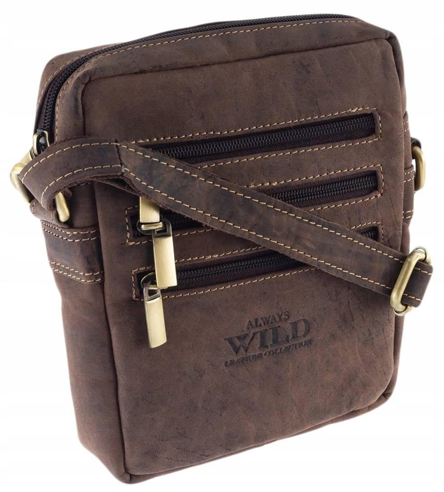 Men's Leather Shoulder Bag - Always Wild
