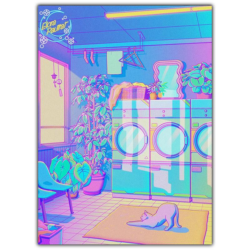 Modern Fashion Art Night Market Popular Kyoto Poster Japanese Style Wall Art Canvas Painting Living Room Home Decoration Mural