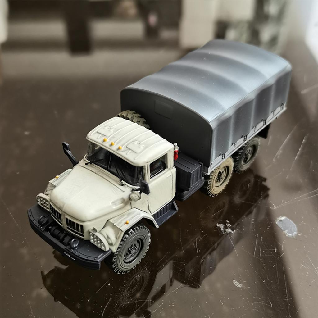 1/72 PZA12064LC Russian ZIL-131 Military Truck Model White Coating Finished Product Collection Model