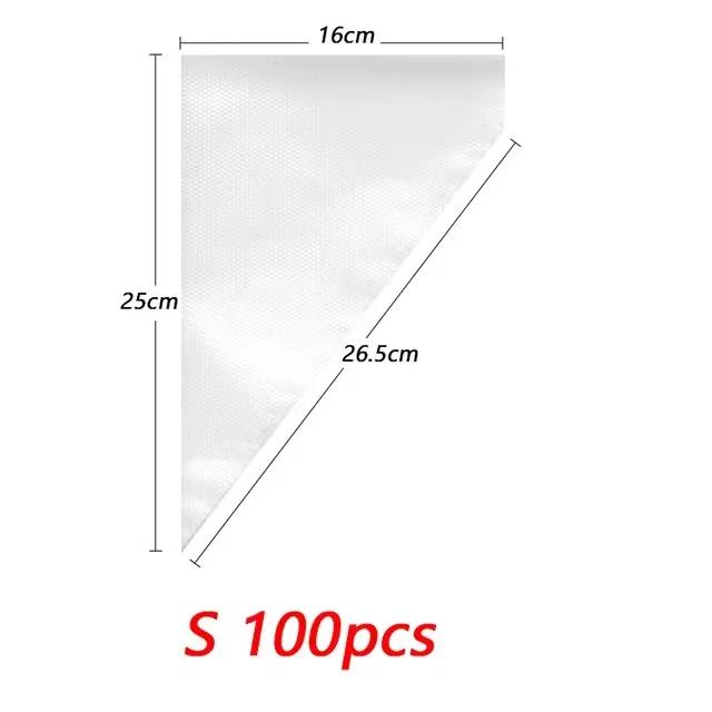 100pcs Disposable Pastry Bag Cake Cream Icing Piping Bags For Cake Dessert Cookies Decorating Tools Kitchen Baking Accessories