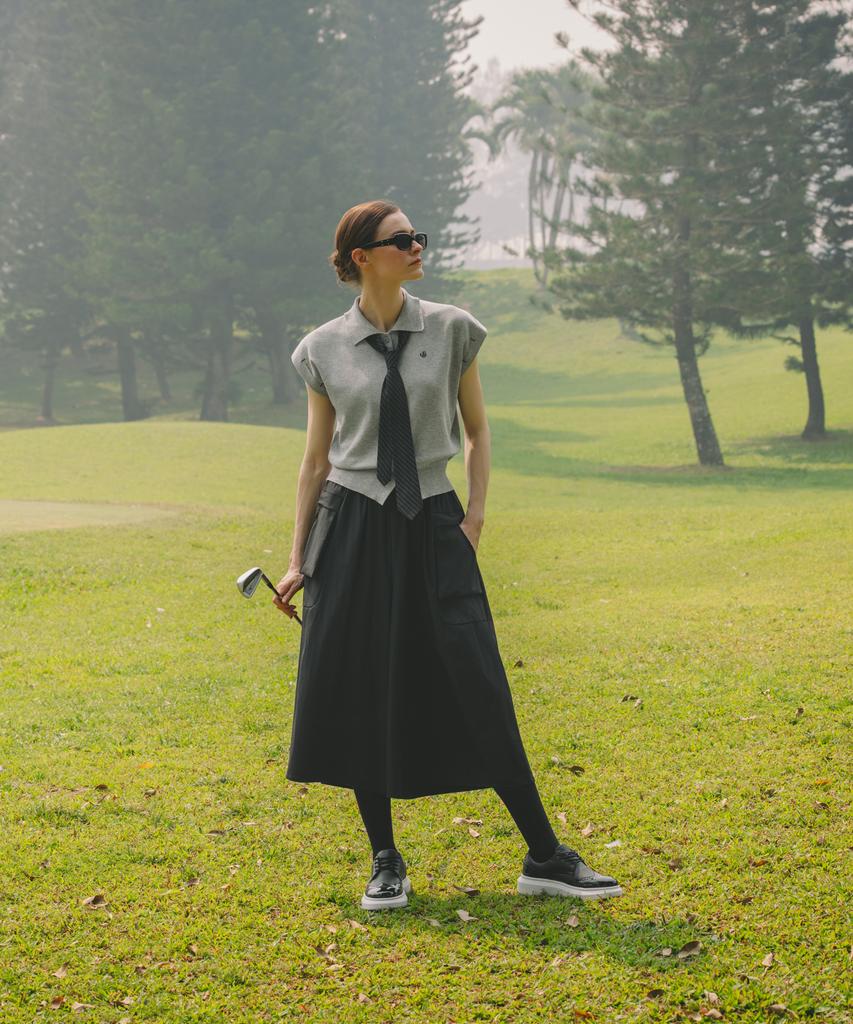 OBER GOLF Light Wide Cool Pants (Black)