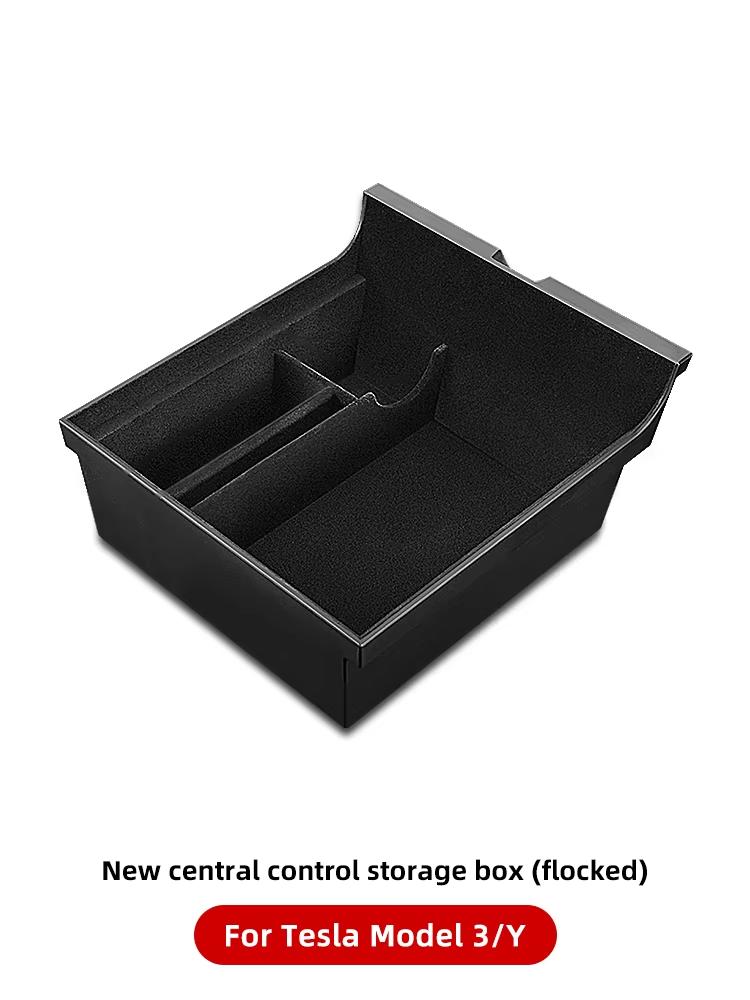 YZ For Tesla Model 3 2019-2023 Model Y 2021-2024 Storage Box Center Armrest Hidden Box Cup Holder Organizer Car Accessories