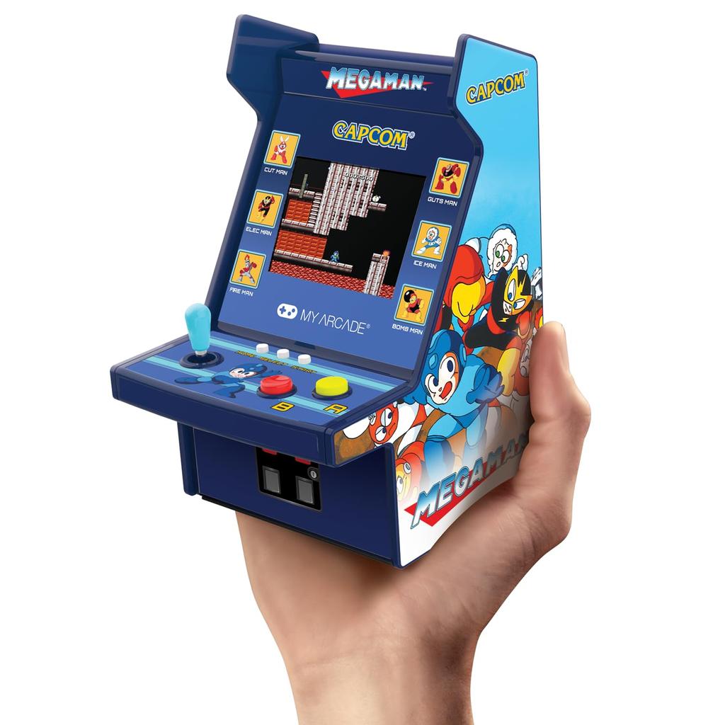 My Arcade Mega Man Mini Arcade Machine Micro Player Pro Tabletop Arcade Portable Handheld Retro Game Mini Retro Game Machine for Kids Adults -