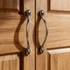 Poignées d'armoire rétro solides en alliage de zinc Boutons de tiroir style français Tirants de porte d'armoire Or/Argent