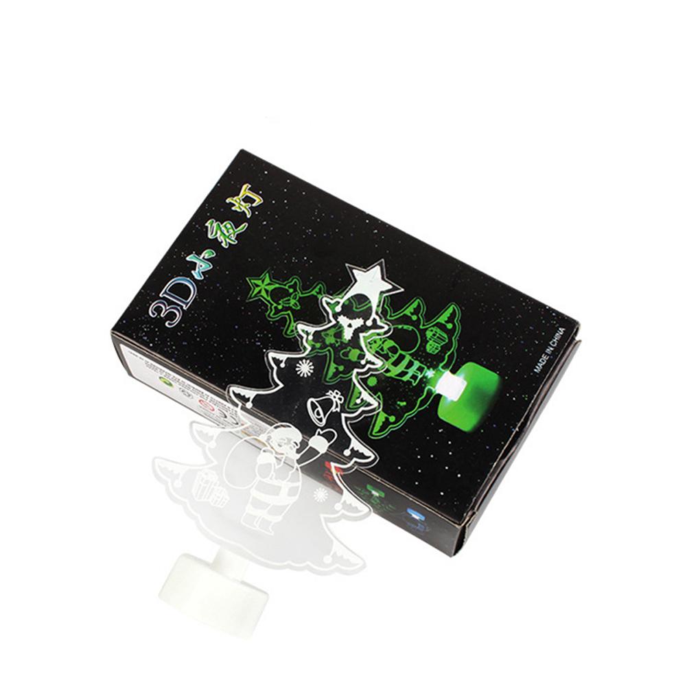 Colorful Christmas Ornaments Snowman Santa-claus Christmas Tree Led Decorative Lights Party Supplies