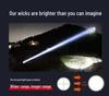 Rechargeable High-Power LED Flashlight with Telescopic Zoom, Super Bright Long-Range Spotlight for Outdoor and Household Use