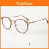 Modern Round Blue Light Glasses With Metal Frame For Casual And Office Wear
