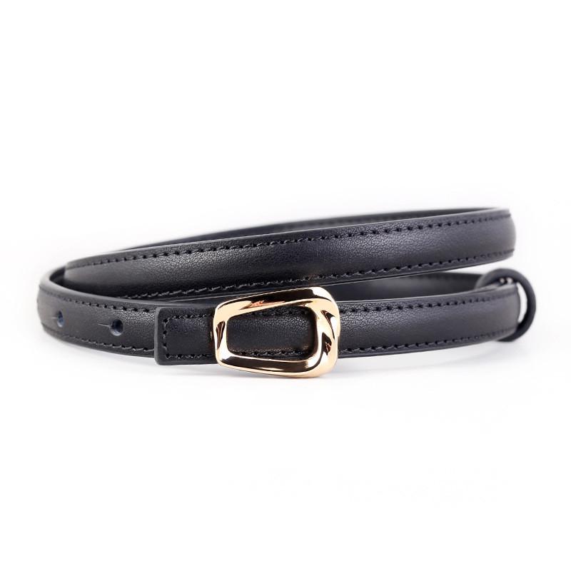 Womens Elegant Genuine Leather Waist Belt With Smooth Buckle For Casual Dresses Spring