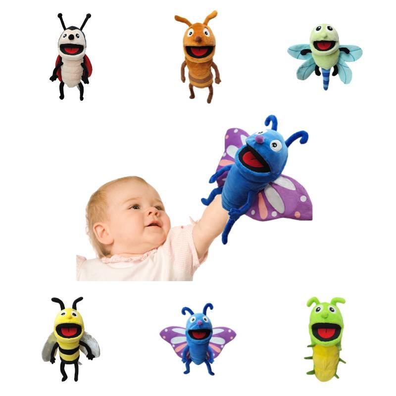 Insect Ventriloquist Puppet Plush Toy For Children's Storytelling Caterpillar Shape Soft And Huggable