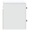 Wall Mounted Nightstand White 34.5 X 33 X 40 Cm Engineered Wood
