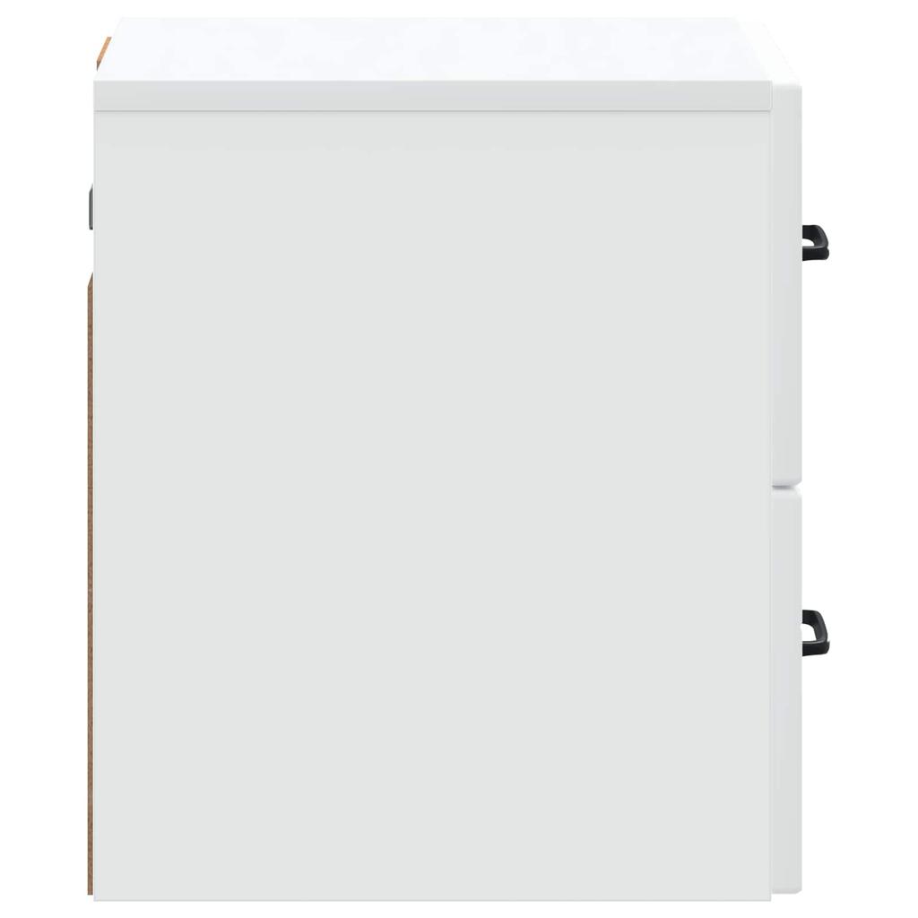 Wall Mounted Nightstand White 34.5 X 33 X 40 Cm Engineered Wood