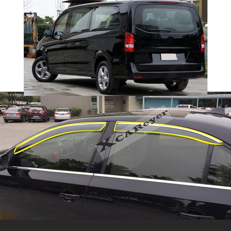 For Mercedes Benz Vito W447 2010 2011 2012 2013-2015 2016- Car Sticker Plastic Window Glass Wind Visor Rain/Sun Guard Vent