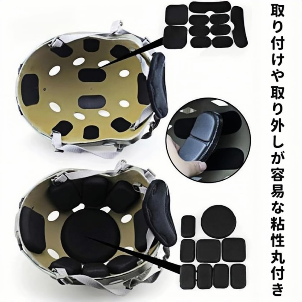 Jindizi Helmet Inner Pads, 19 Pieces, Helmet Pads, Protective Pads, EVA Foam, Helmet Inner (Set of 19)