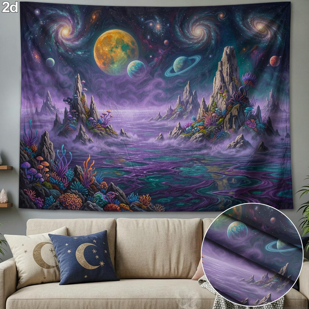 Cosmic Star Sea Tapestry Wall Hanging for Bedroom, Living Room, Dorm, Home Decor Aesthetic Tapestry