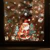 Christmas Holiday Decorations Santa Claus Elk Vitrine Home Beautification Decorative Window Stickers