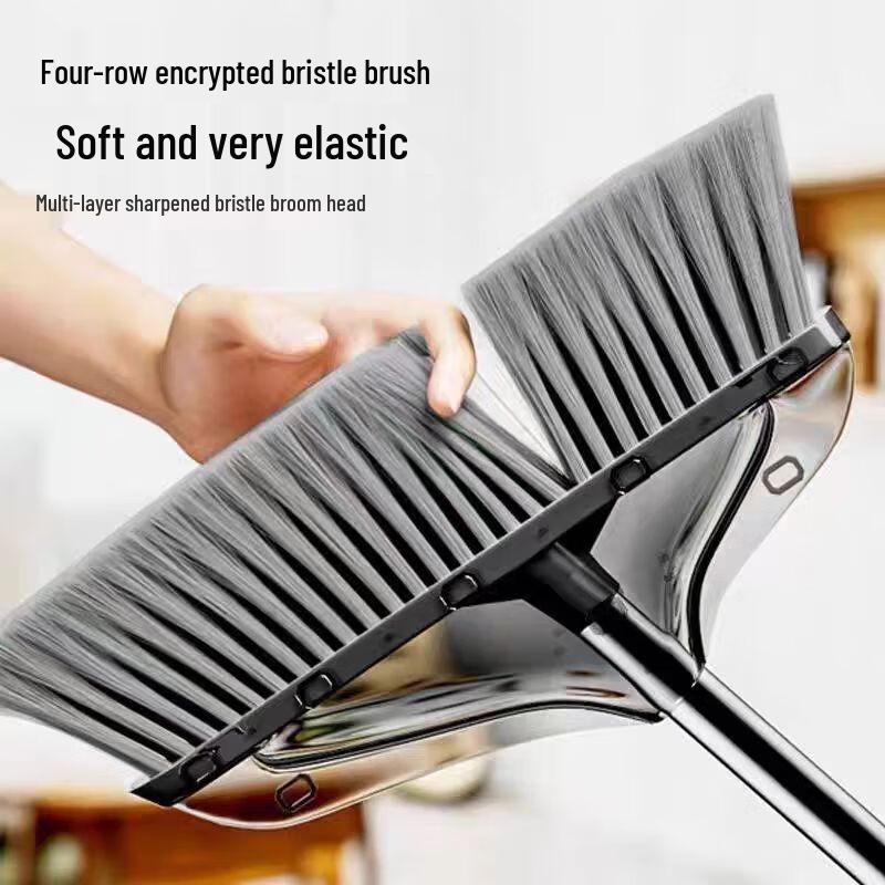 Transparent Light Luxury Broom and Dustpan Set