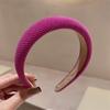 Sweet Pink Wide-brimmed Sponge Hair Band for Women Hot Fashion  Headband Tweed Fabric Hoop Hairband Y2k Girls Hair Accessories