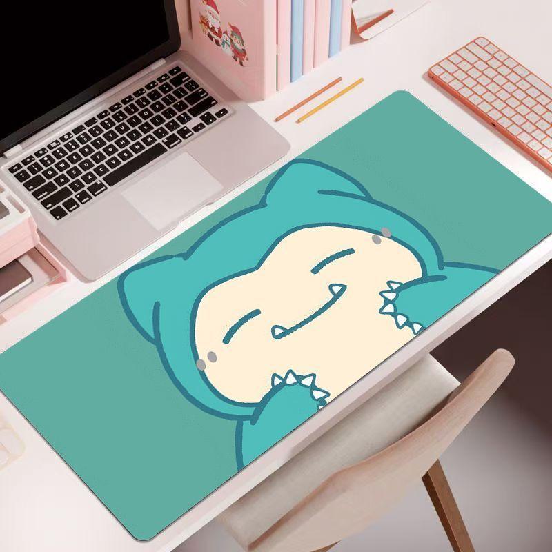 60*30cm Pokmon cartoon mouse pad, extra large, edge-stitched office desk mat, gaming keyboard and mouse pad, universal non-slip