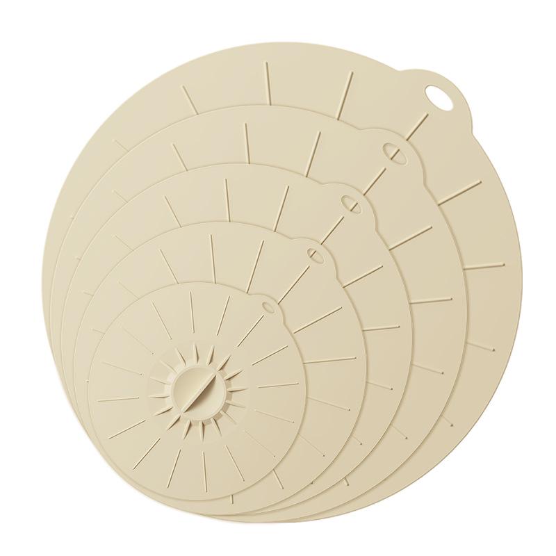 Set de 5 capace din silicon pentru păstrarea prospețimii: Etanș, rezistent la căldură, ușor de curățat