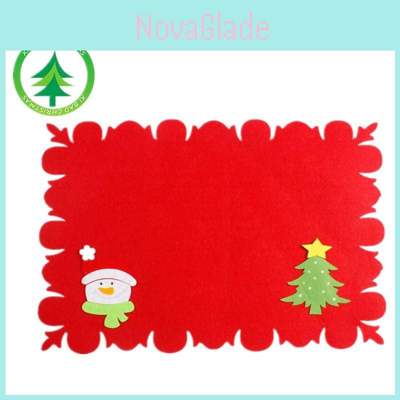 Luxurious Christmas Santa Place Mat Table Runner Mat Crafted For Holiday Cheer