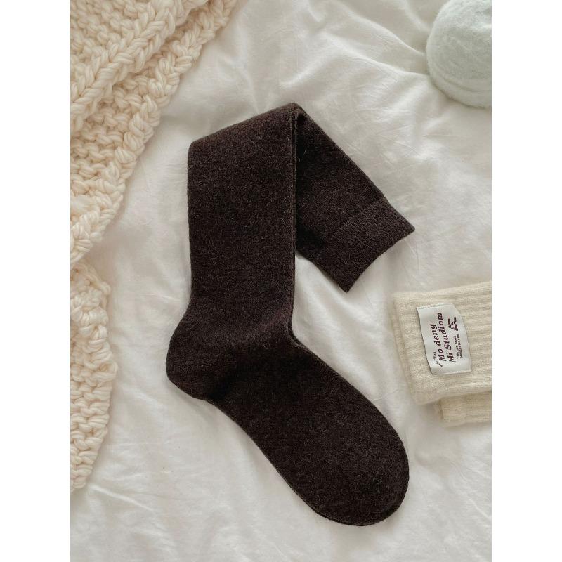 

Leg Stockings - Children s Boneless Pure Color Pile Stockings - Children s Thick and Warm Winter and Autumn Pile Stockings 1 pair кавовий