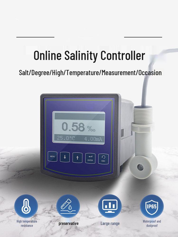 High-Precision Online Salinity Meter for Seawater Aquaculture - Inductive Water Quality Analyzer