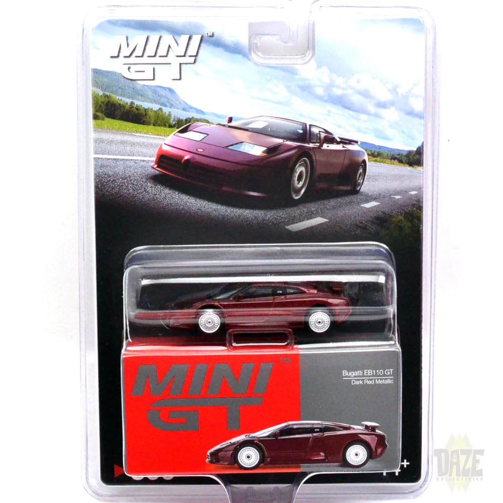 MINI GT 164 scale MiJo TOYS - BUGATTI EB110 GT (DARK RED METALLIC)