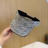 Cappellino da Baseball Scintillante con Strass da Donna Cappello Estivo Coreano Visiera Parasole Regolabile Sport all'Aperto Spiaggia Cappelli da Sole Accessori da Donna