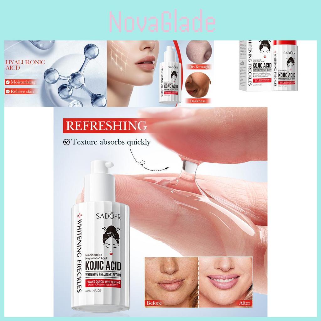 Sadoer Quinic Acid Brightening Serum 40ml Hydrating And Skin-softening Essence For Even Tone