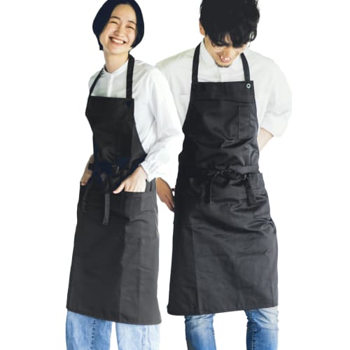 Stylish cafe apron with neck strap, unisex, with pockets, simple, solid color, adjustable, slimming, perfect for home use, cooking, work, cafes, dayca