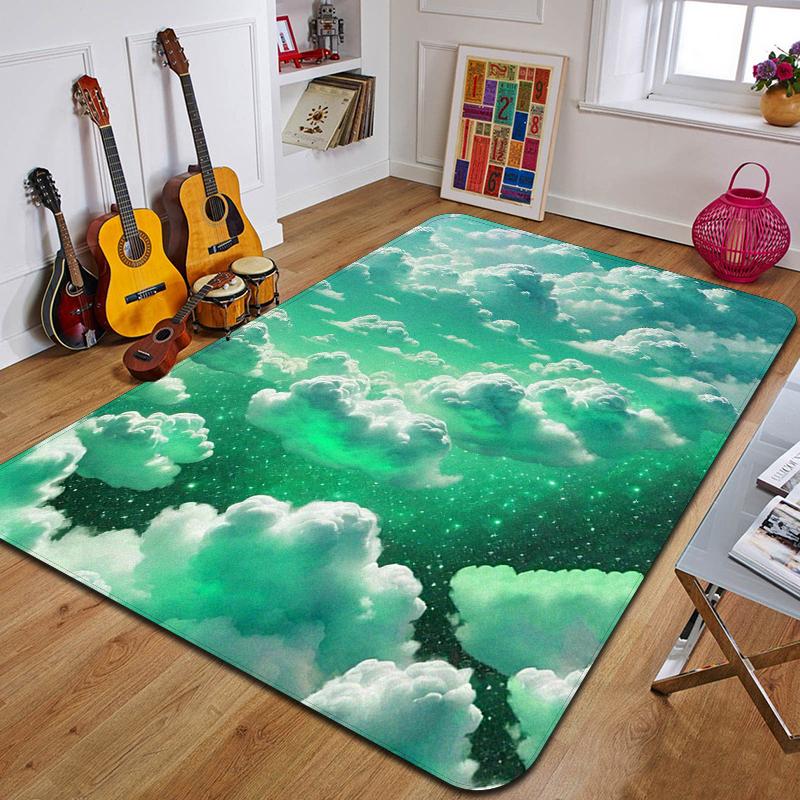 C-Mraky Tištěný Koberec Módní Podložka na Jógu Protiskluzový Koberec Dekorace Ložnice Venkovní Koberec Ložnice Narozeninový Dárek