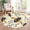 Bee Round Carpet Suitable for Dormitory Study room Balcony Game Room Anti-slip Round Rug Office home decor Wedding Party Gift