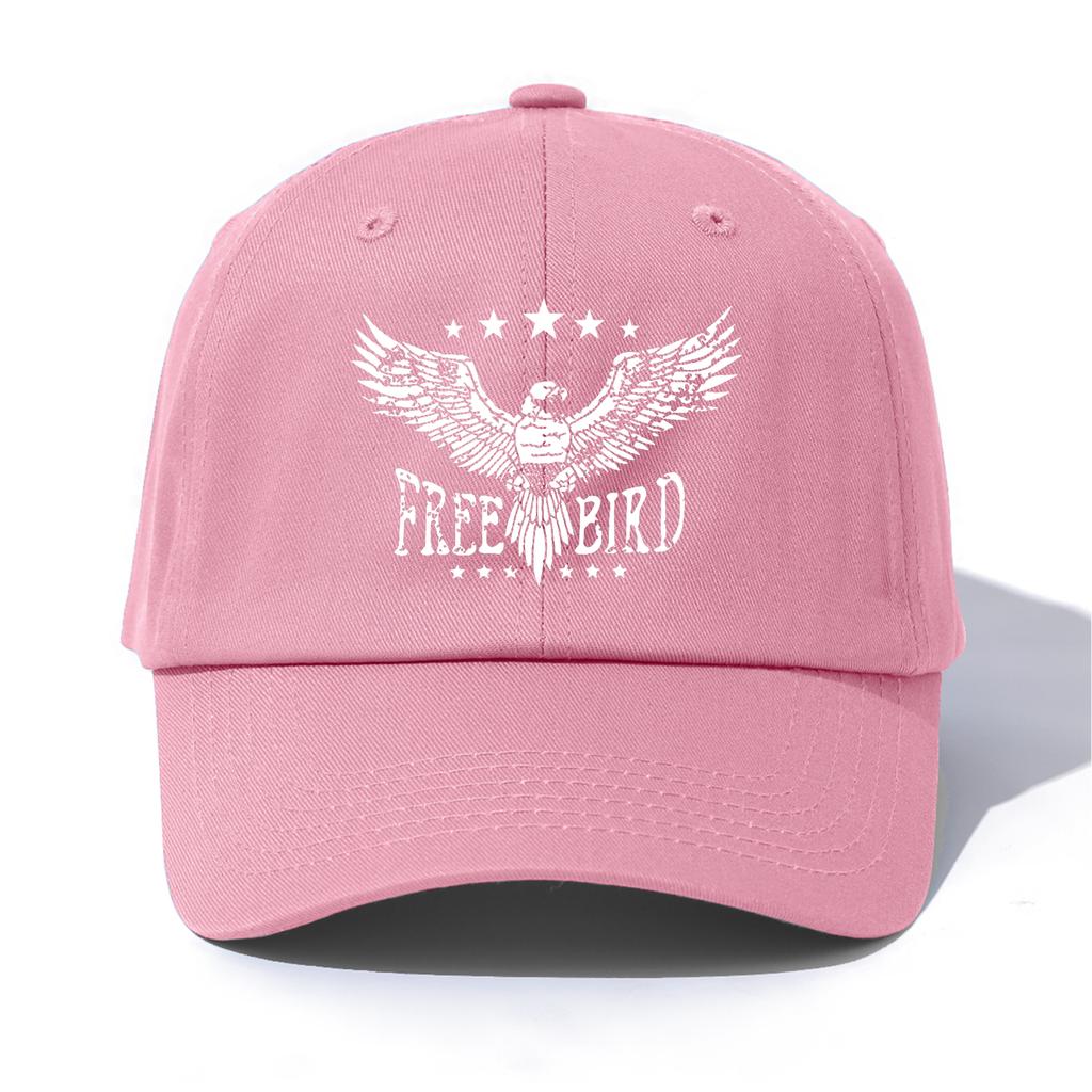 1pc FREE BIRD Print Baseball Cap for AdultsMinimalist Retro Style Casual Soft Adjustable Dad HatPerfect As Gift
