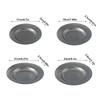 1PC Stainless Steel Plate Afternoon Tea Cake Treat Dish Elliptical Plate Silver Desserts Plate Storage Tray 17/19/21/23cm