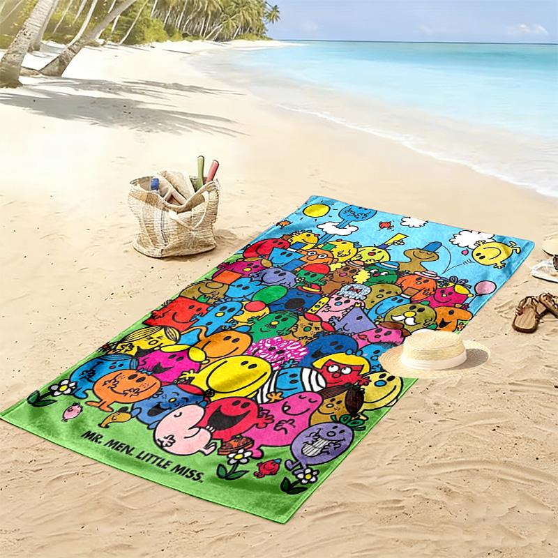 Gentlemen theme 2D Flat Print Beach Towel, Large Soft Quick Dry Towel for Beach Camping SwimmingXSTJ0915531