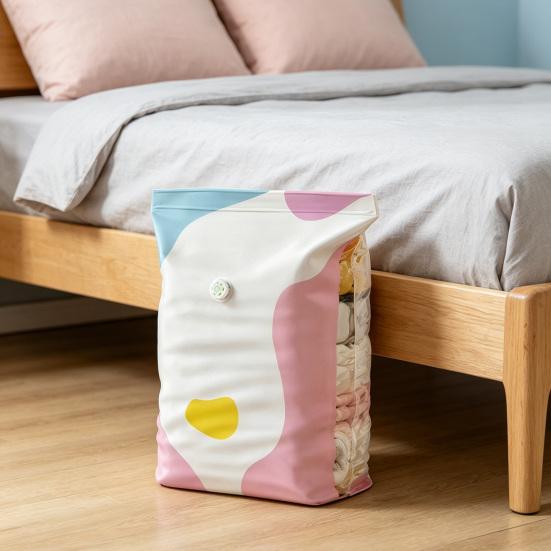 Yousheng Sealed Storage Bags, Compression Bag with Double Zipper Pump-Free, Large Capacity Reusable Bags for Bedding