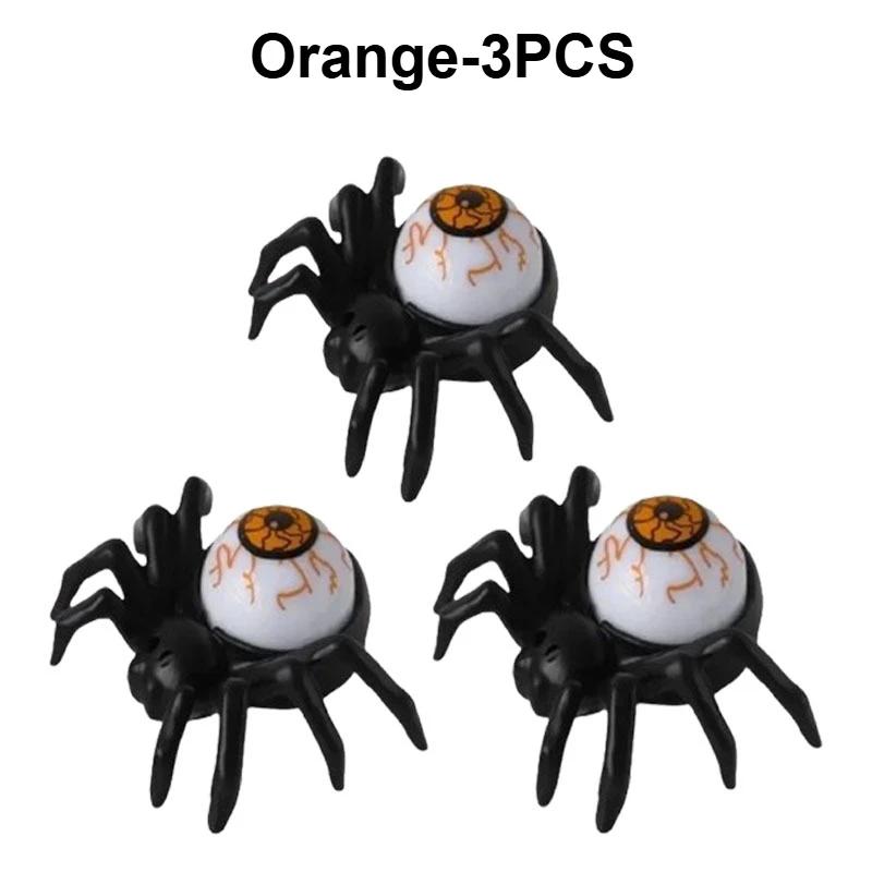1-5PCS Halloween LED Eyeball Candle Lamp with Spider Design Glowing Pumpkin Light for Party Atmosphere Decoration Prop Spooky