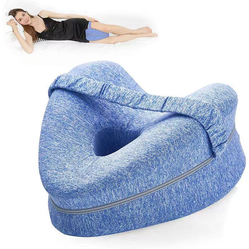 Memory Cotton Leg Pillow Hollow Heart Pregnancy Side Sleeper Sciatica Orthopedic Sciatica Back Hip Relief Pillow For Bed, Sofa