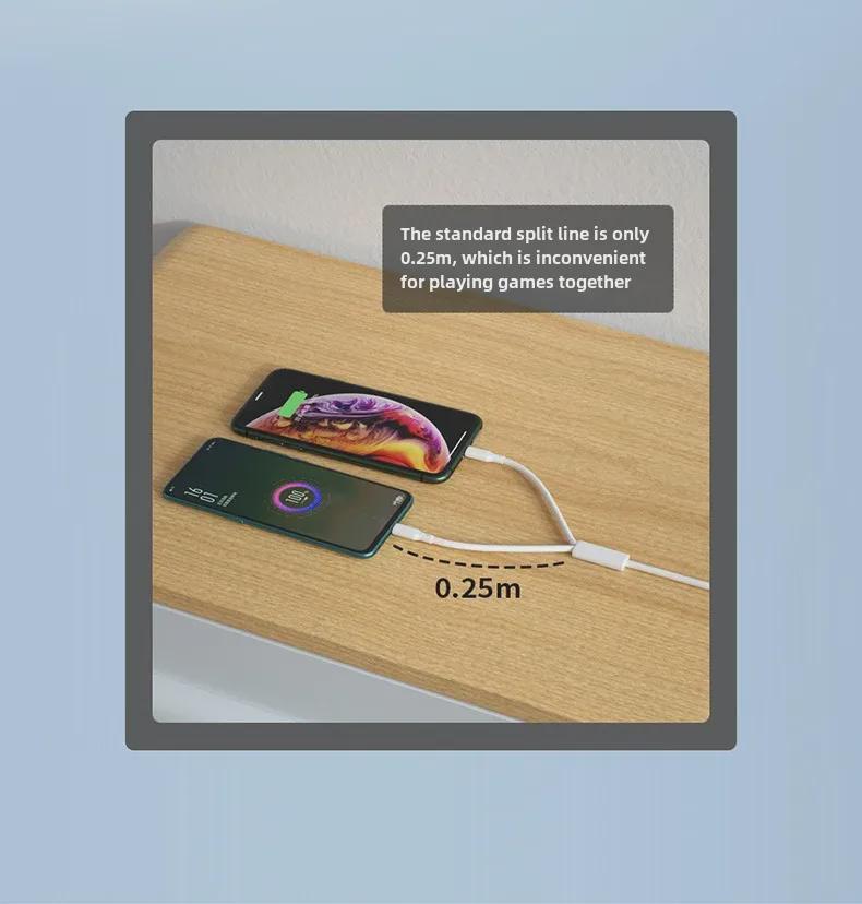 Cablu de încărcare super rapidă cu dublă putere 5A cu porturi duble de tip C