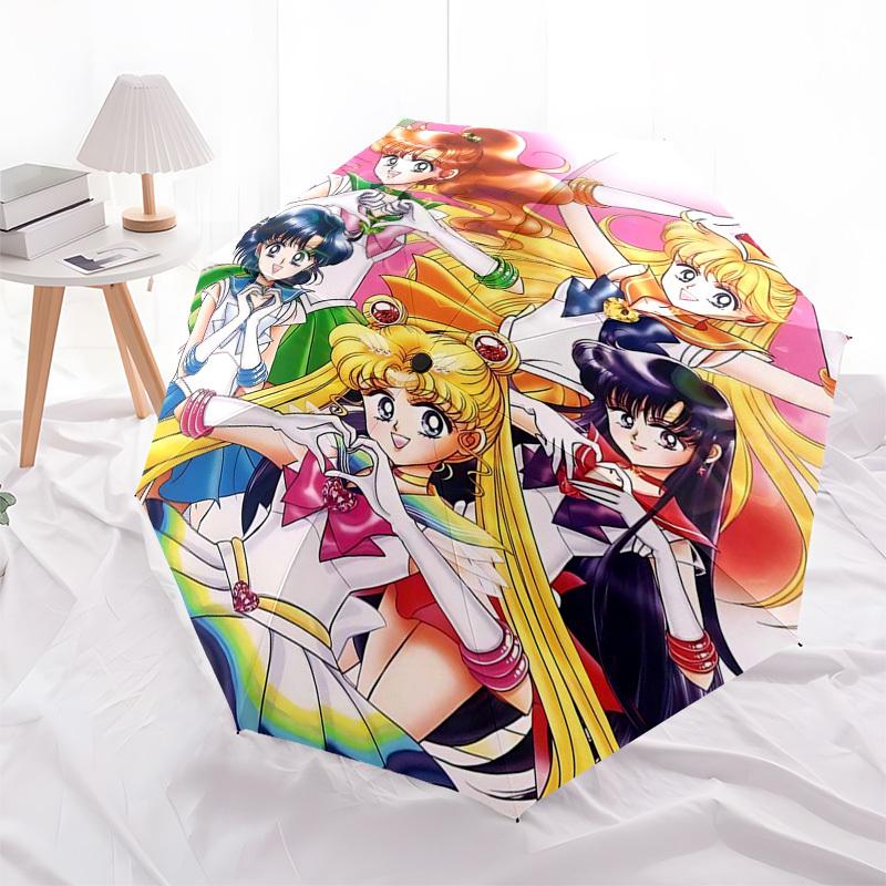 

1pc Sailor Moon Inspired Umbrella Auto Open Close, Portable 3-Fold Design, 8-Bone Iron Frame, Outdoor Umbrella, Perfect Gift for Fans, Travelers, Ever