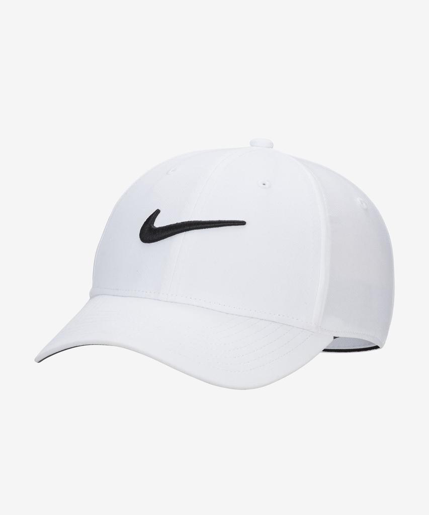 NIKE Dri-Fit Club Structure Swoosh Cap - White:Black / Fb5625-100